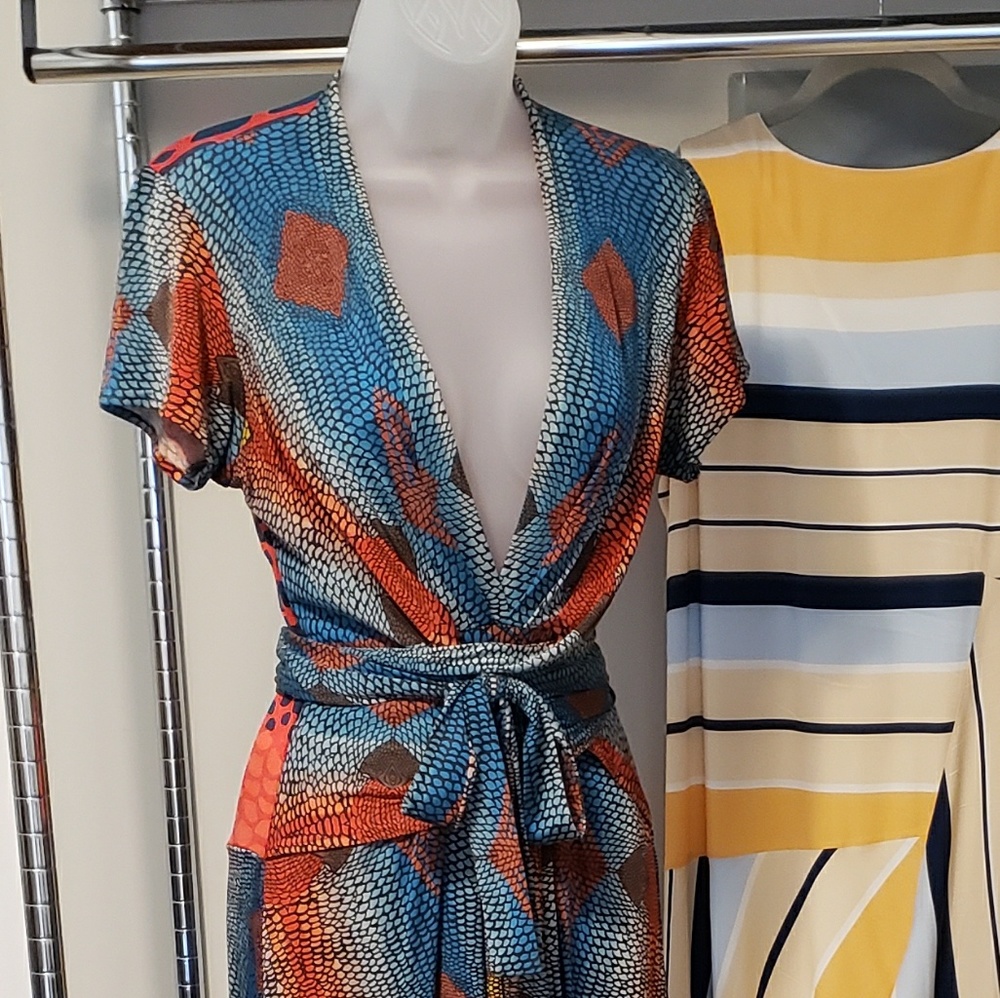 ISSA LONDON Silk mock-wrap Dress Size 10